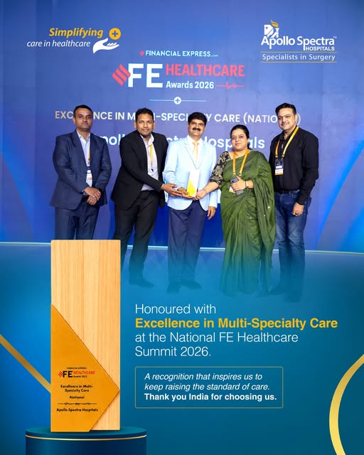 Apollo Spectra Hospitals Honoured with National Award for Excellence in Multi-Specialty Care