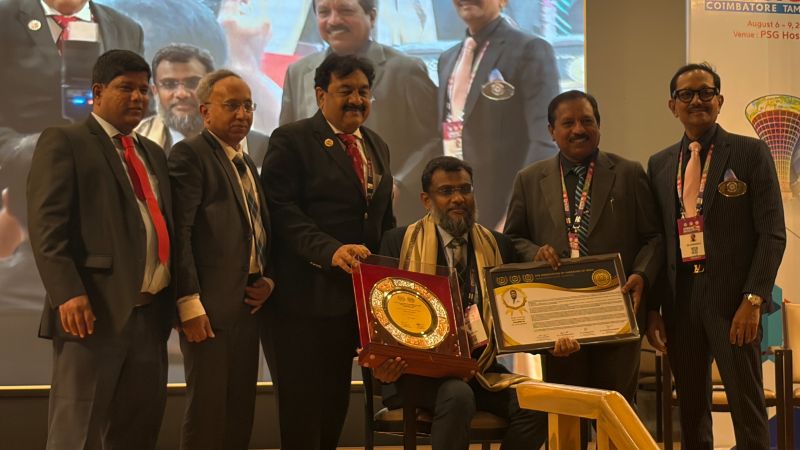 Dr. J K A Jameel Honoured with Prof. S. Vittal Oration at TNASICON