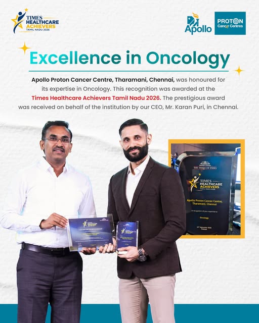 apollo-proton-cancer-centre-receives-excellence-in-oncology-award-at-times-healthcare-achievers-tamil-nadu-2026