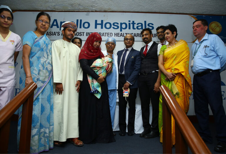 Apollo Children’s Hospital, Chennai performs India’s first successful combined cardiac and tracheal surgery on 11 month old baby from Oman
