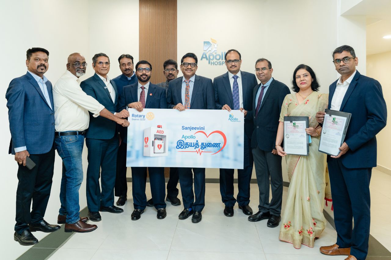 Apollo Hospitals and Rotary District 3233 Sign MoU to Expand Public Access to AEDs in Chennai  