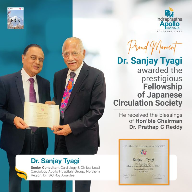 Apollo Hospitals' Dr. Sanjay Tyagi Awarded Prestigious Fellowship of the Japanese Circulation Society