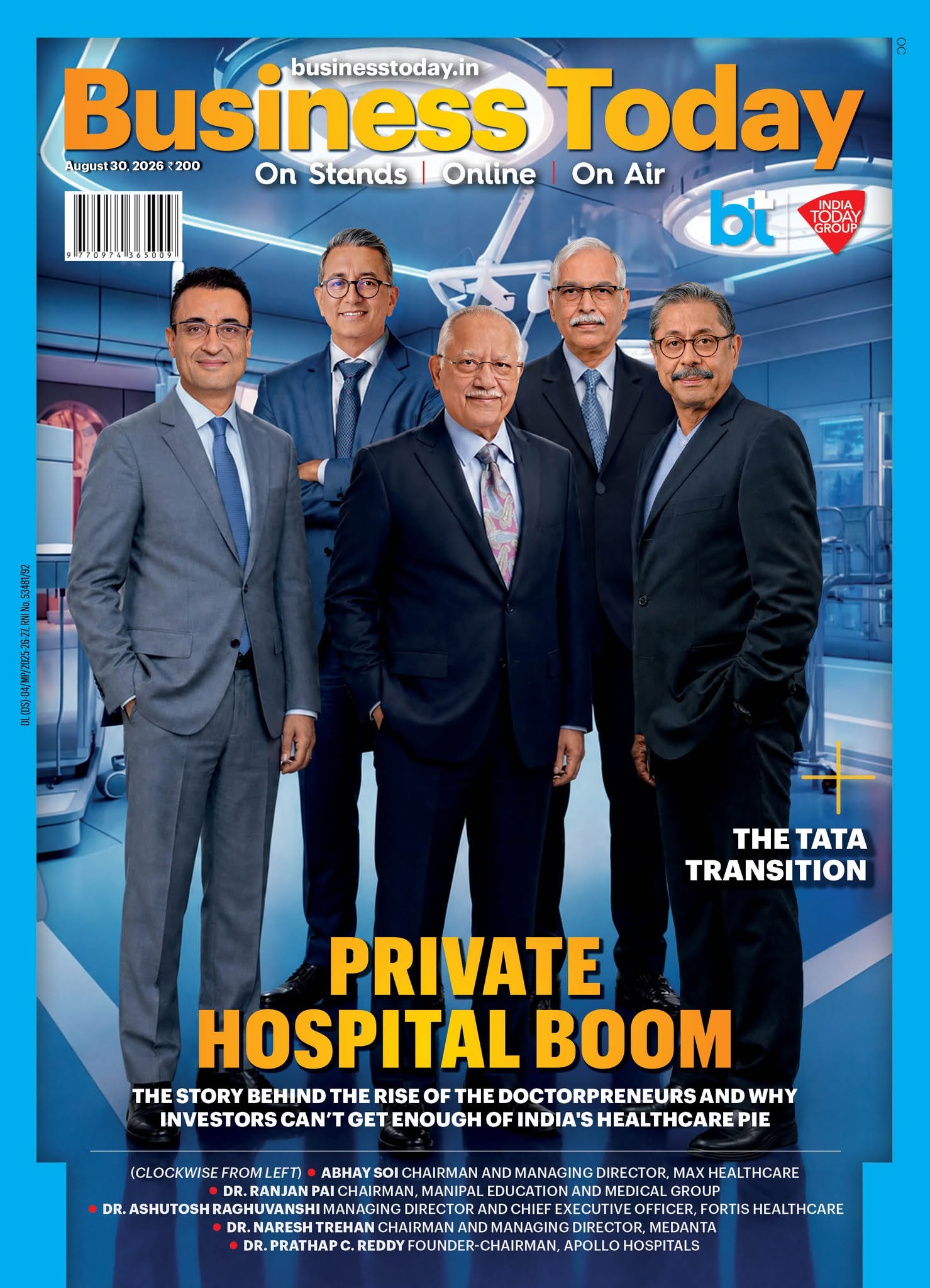 Dr. Prathap C. Reddy Featured on the Cover of Business Today’s August Issue as Apollo Hospitals Accelerates Growth
