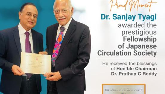 Apollo Hospitals' Dr. Sanjay Tyagi Awarded Prestigious Fellowship of the Japanese Circulation Society