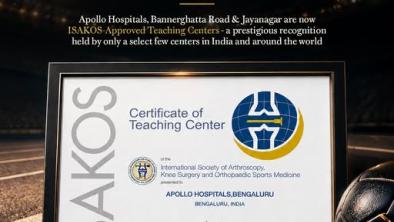  Els hospitals Apollo de Bengaluru obtenen el prestigiós reconeixement d'Isakos en medicina esportiva 