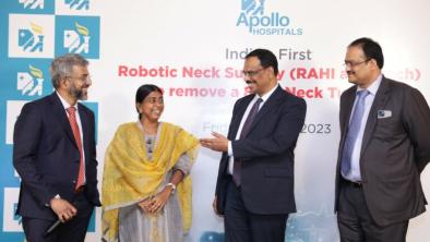  Apollo Hospitals, Chennai has successfully performed India’s first Robotic RAHI scarless surgery to remove a tumour on patient’s neck 